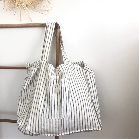 Handbags - Linen tote bag - Stripes